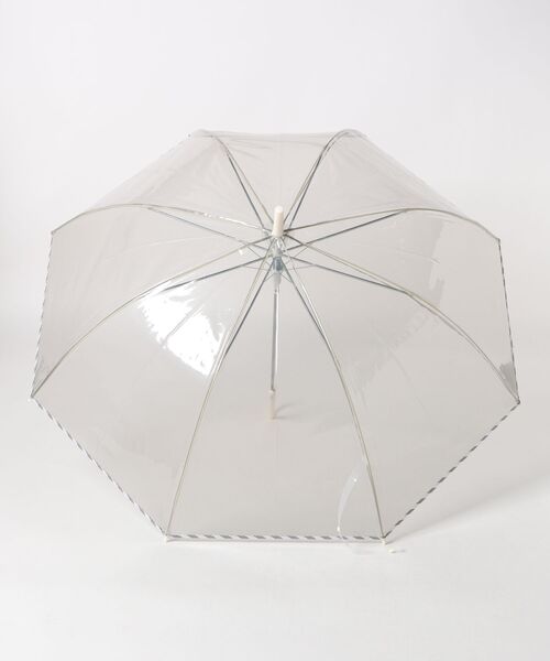 studio CLIP(スタディオクリップ)の「クリアパイピングビニール傘(長傘・レディース・グレー/ホワイト/ネイビー/ダークブルー/オフホワイト/ベージュ/スカイブルー・FREE)」の8枚目の写真