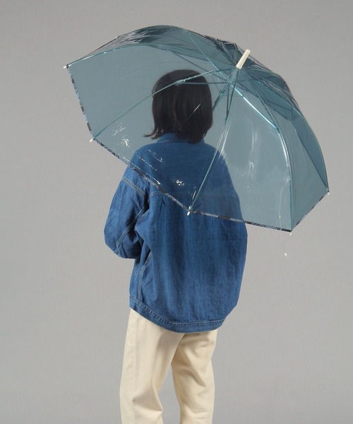 studio CLIP(スタディオクリップ)の「クリアパイピングビニール傘(長傘・レディース・グレー/ホワイト/ネイビー/ダークブルー/オフホワイト/ベージュ/スカイブルー・FREE)」の15枚目の写真