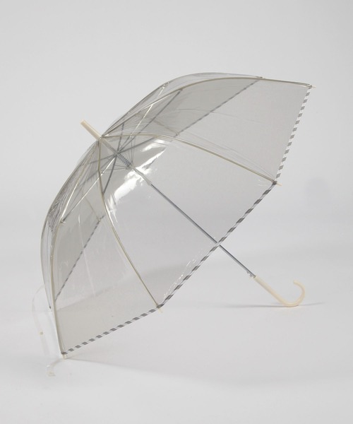 studio CLIP(スタディオクリップ)の「クリアパイピングビニール傘(長傘・レディース・グレー/ホワイト/ネイビー/ダークブルー/オフホワイト/ベージュ/スカイブルー・FREE)」の10枚目の写真