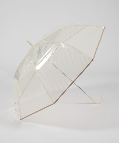 studio CLIP(スタディオクリップ)の「クリアパイピングビニール傘(長傘・レディース・グレー/ホワイト/ネイビー/ダークブルー/オフホワイト/ベージュ/スカイブルー・FREE)」の9枚目の写真