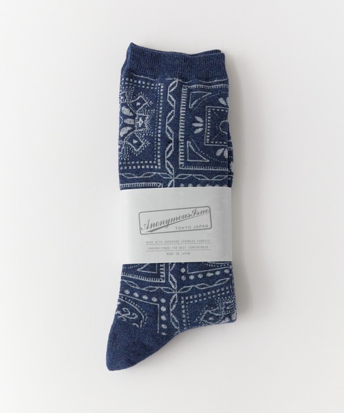 ANONYMOUSISM/アノニマスイズム バンダナクルー 靴下（ソックス