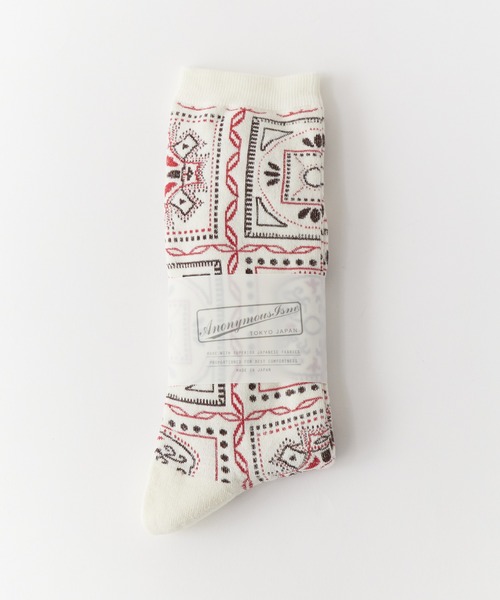 ANONYMOUSISM/アノニマスイズム バンダナクルー 靴下（ソックス