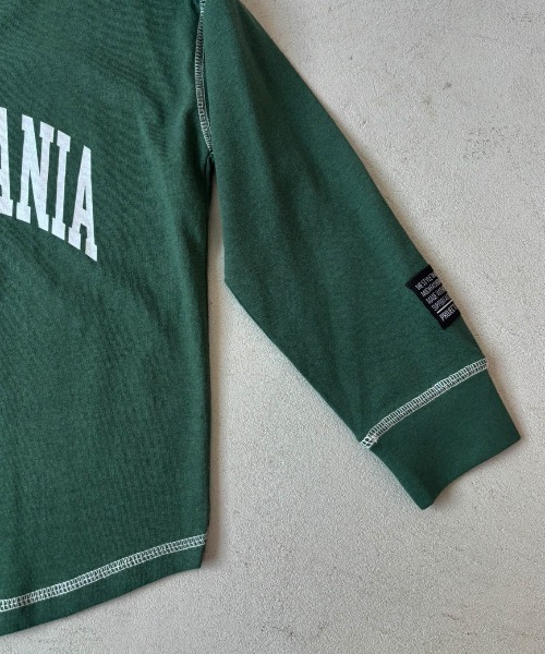 Auntie Rosa Holiday（アンティローザホリデー）の「ステッチオーバーサイズロゴロンTEE（Tシャツ/カットソー・キッズ・グリーン/チャコールグレー/ベージュ/パープル/グレー/オレンジ・130/140/150/160）」の10枚目の写真