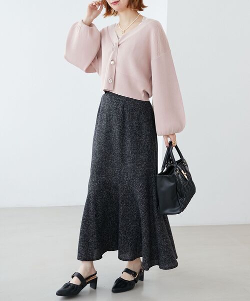 MAJESTIC LEGON(マジェスティックレゴン)の「リボンチャームビジューボタンカーデ(カーディガン/ボレロ・レディース・ミント/ピンク/アイボリー/ブルー・MEDIUM)」の18枚目の写真