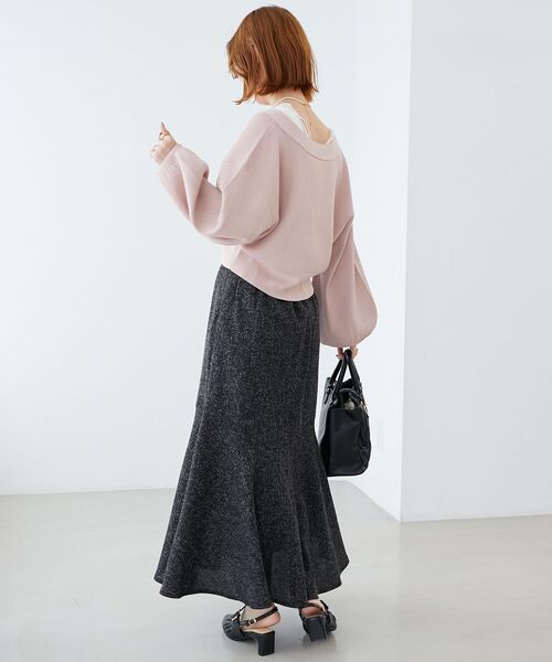 MAJESTIC LEGON(マジェスティックレゴン)の「リボンチャームビジューボタンカーデ(カーディガン/ボレロ・レディース・ミント/ピンク/アイボリー/ブルー・MEDIUM)」の19枚目の写真