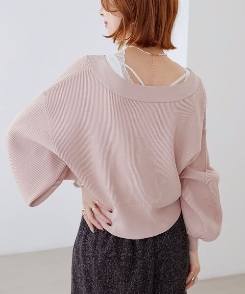 MAJESTIC LEGON(マジェスティックレゴン)の「リボンチャームビジューボタンカーデ(カーディガン/ボレロ・レディース・ミント/ピンク/アイボリー/ブルー・MEDIUM)」の22枚目の写真