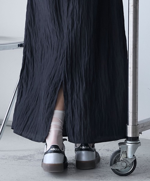 LOUREN 未使用　マットサテンナロースカート 追加】《オールシーズン対応》ウォッシャブルマットサテンナロー