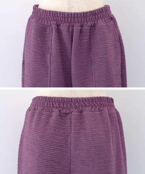 aquagarage（アクアガレージ）の「スリット入りワイドパンツ（その他パンツ・レディース・パープル/ブラック/アイボリー・M/L）」の6枚目の写真