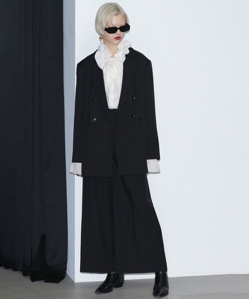 ROSE BUD（ローズバッド）の「オーバーショルダージャケット（その他アウター・レディース・ブラック/ベージュ・S/M）」の3枚目の写真