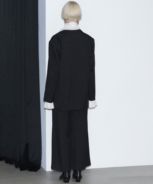 ROSE BUD（ローズバッド）の「オーバーショルダージャケット（その他アウター・レディース・ブラック/ベージュ・S/M）」の5枚目の写真