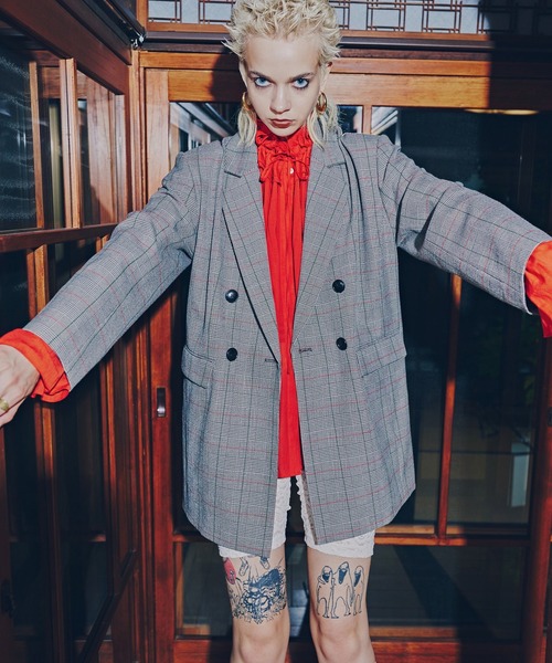 ROSE BUD（ローズバッド）の「オーバーショルダージャケット（その他アウター・レディース・ブラック/ベージュ・S/M）」の13枚目の写真