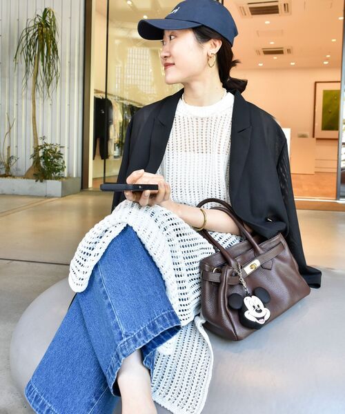 le.coeur blanc(ルクールブラン)の「ハシゴ調透かし柄ホールガーメントワンピース(ワンピース・レディース・グレー/オフホワイト・38)」の16枚目の写真