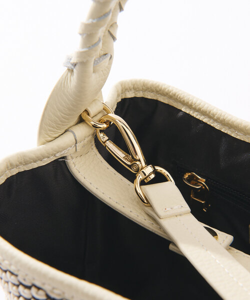 RIVE DROITE（リヴドロワ）の「【上品デザイン】CITY BASKET-hand2（ハンドバッグ・レディース・アイボリー/ブラウン/ブラック・FREE）」の6枚目の写真