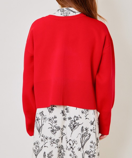 GORGE(ゴージ)の「《Wジップ×スポンディッシュ》レディース ジップカーディガン 刺繍入り 羽織り ゆったり 春秋冬(カーディガン/ボレロ・レディース・アイボリー/ブラック/ブルー/グレー/レッド・F)」の8枚目の写真