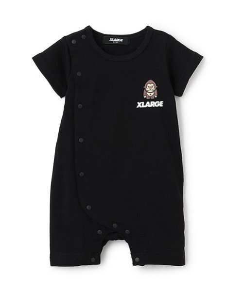 XLARGE KIDS（エクストララージキッズ）の「バックロゴショートオール（ロンパース・キッズ・ホワイト/ブラック/ブルー・70cm）」の3枚目の写真