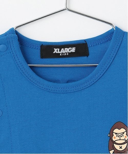 XLARGE KIDS（エクストララージキッズ）の「バックロゴショートオール（ロンパース・キッズ・ホワイト/ブラック/ブルー・70cm）」の7枚目の写真