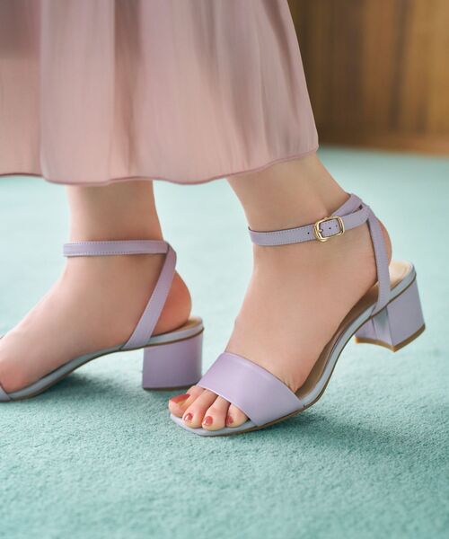 COHINA（コヒナ）の「Odette e Odile for COHINA ブロックヒールサンダル 【低身長・小柄女性】（サンダル・レディース・グレー/パープル・23.5/22/21.5）」の16枚目の写真