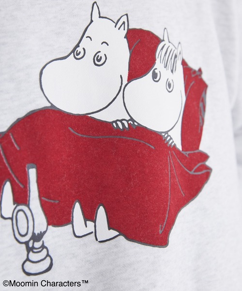 MOOMIN(ムーミン)の「Moomin フロッキープリント裏毛プルオーバー(スウェット・レディース・ホワイト系その他/グレー系その他/チャコールグレー・FREE)」の17枚目の写真