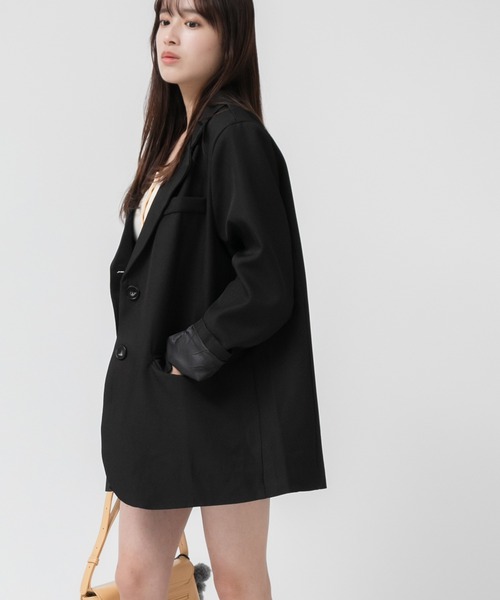 オチャッピー】 Y's 黒い非対称テーラードジャケット オチャッピー