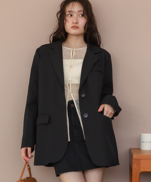 セール】オーバーサイズベーシックテーラードジャケット / レディース