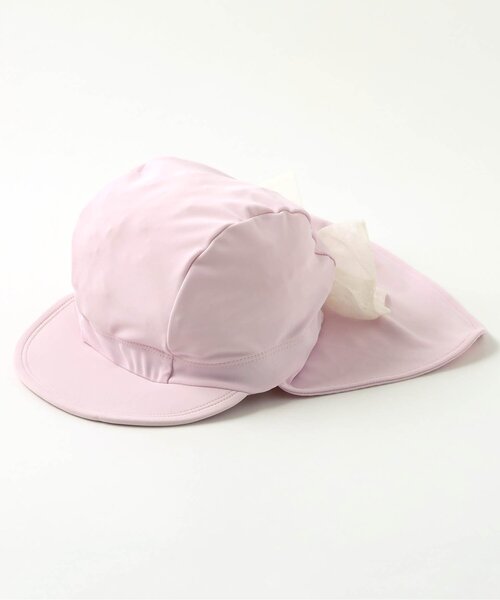 apres les cours（アプレレクール）の「【UVカット】リボンスイムキャップ（スイムグッズ・キッズ・アイボリー/ピンク・50/56）」の7枚目の写真