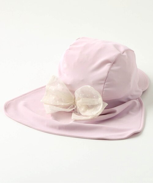 apres les cours（アプレレクール）の「【UVカット】リボンスイムキャップ（スイムグッズ・キッズ・アイボリー/ピンク・50/56）」の9枚目の写真