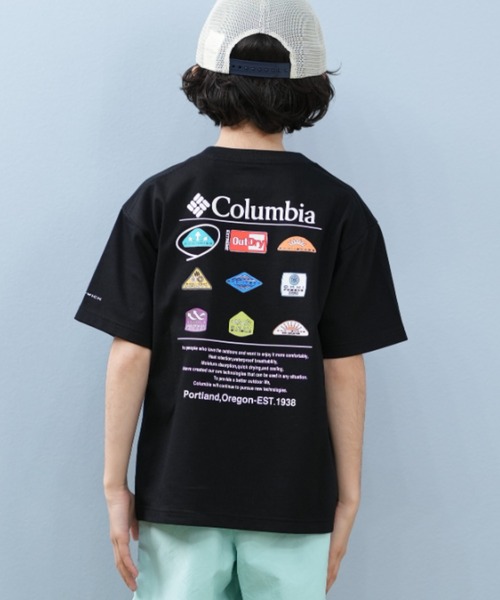 Columbia（コロンビア）の「columbia/コロンビア Y STUCK BROOK GRAPHIC S/S キッズ Tシャツ PY0495（Tシャツ/カットソー・キッズ・サックスブルー/ブラック/ホワイト・L/M/S）」の2枚目の写真