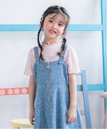 mezzo piano（メゾピアノ）の「ハートくり抜き　プチハイ　半袖Tシャツ（Tシャツ/カットソー・キッズ）」