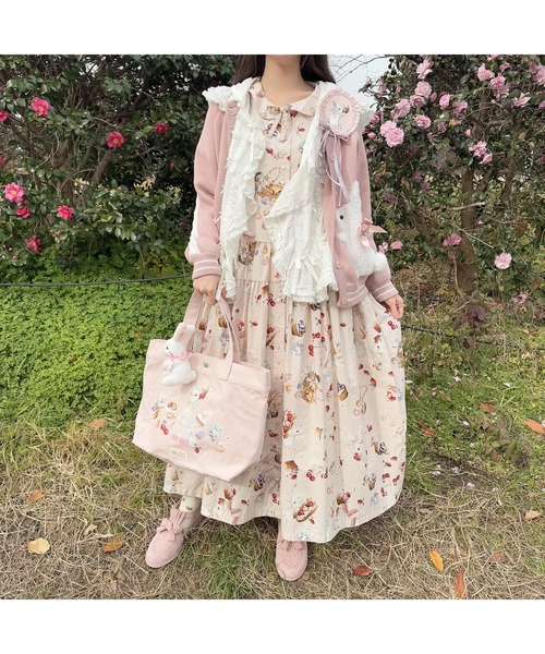 PINK HOUSE(ピンクハウス)の「スイーツスプリングバニープリントワンピース(ワンピース・レディース・ミント/ピンク/ブラック/アイボリー/ライトイエロー・フリー)」の17枚目の写真