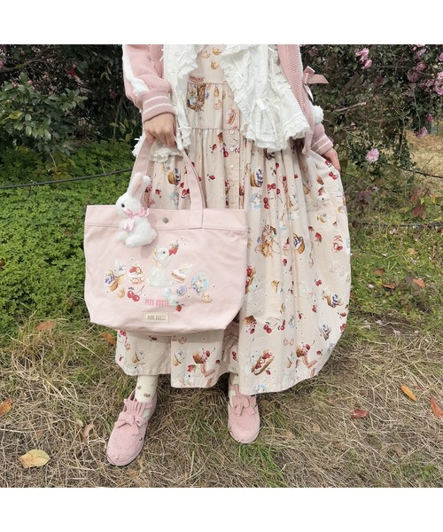 PINK HOUSE(ピンクハウス)の「スイーツスプリングバニープリントワンピース(ワンピース・レディース・ミント/ピンク/ブラック/アイボリー/ライトイエロー・フリー)」の19枚目の写真