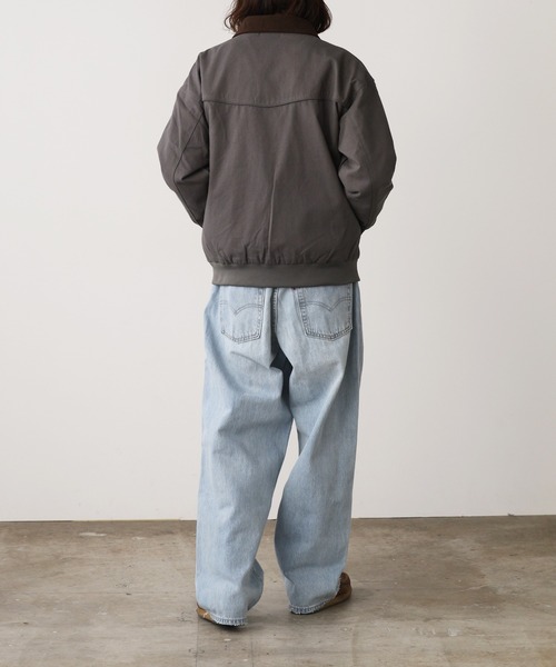 セール】バイカラー デトロイト型ジャケット（ブルゾン