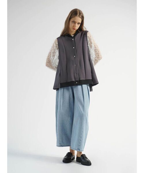 :ETHROF(イーサオブ)の「TULLE RIBBON SHEER TOPS(その他トップス・レディース・オフホワイト/ブラック・FREE)」の12枚目の写真