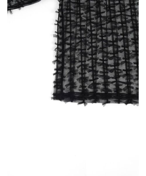 :ETHROF(イーサオブ)の「TULLE RIBBON SHEER TOPS(その他トップス・レディース・オフホワイト/ブラック・FREE)」の4枚目の写真