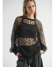 TULLE RIBBON SHEER TOPS