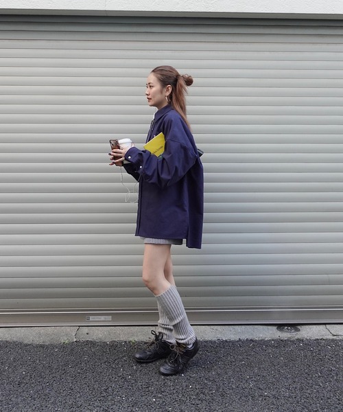 TEEN BOOP(ティーンブープ)の「エンブロイダリーBIGシャツ(シャツ/ブラウス・レディース・ネイビー/ホワイト・FREE)」の6枚目の写真