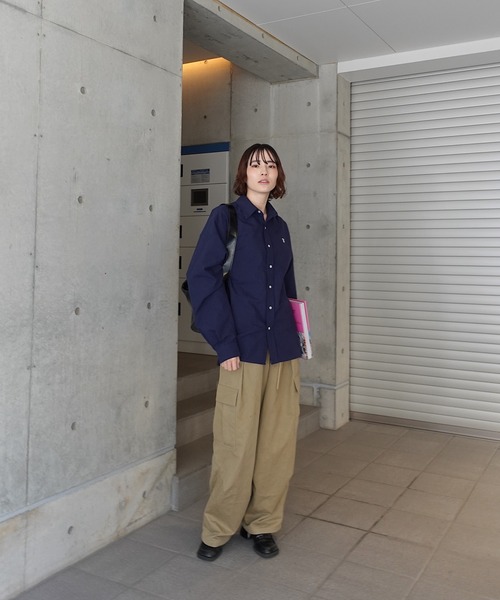 TEEN BOOP(ティーンブープ)の「エンブロイダリーBIGシャツ(シャツ/ブラウス・レディース・ネイビー/ホワイト・FREE)」の8枚目の写真