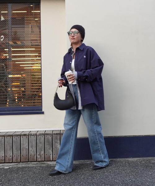 TEEN BOOP(ティーンブープ)の「エンブロイダリーBIGシャツ(シャツ/ブラウス・レディース・ネイビー/ホワイト・FREE)」の19枚目の写真