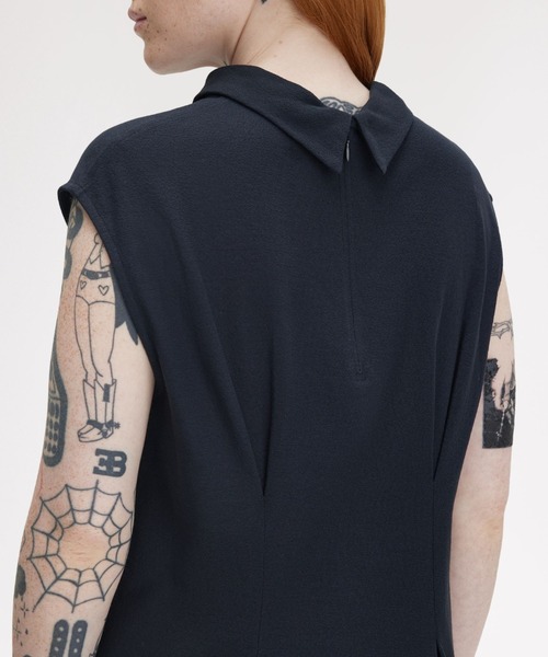 FRED PERRY ノースリーブワンピース ダークネイビー FRED PERRY ノースリーブワンピース ダークネイビー - メルカリ