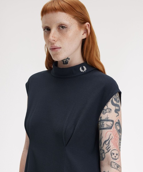 Sleeveless Crepe Dress／ノースリーブクレープワンピース