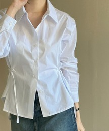 Per sist ence | ウエストリボンシェイプシャツブラウス(シャツ/ブラウス)