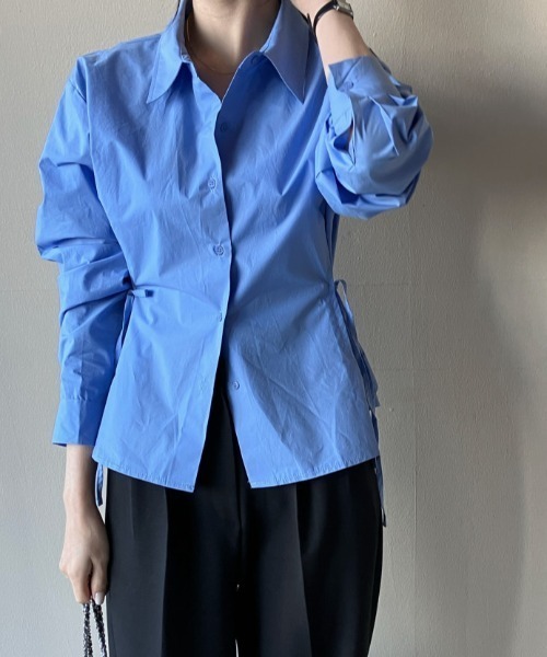 Per sist ence（パーシエンス）の「ウエストリボンシェイプシャツブラウス（シャツ/ブラウス・レディース・ホワイト/ブルー/ブラック・MEDIUM/X-LARGE/LARGE/FREE）」の18枚目の写真