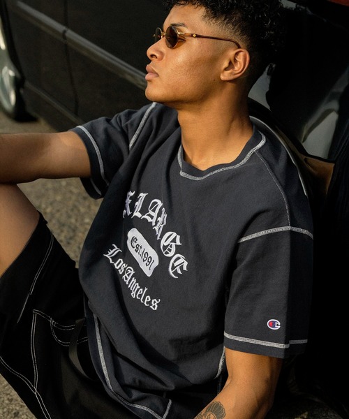 限定コラボ★XLARGE×Champion REVERSE WEAVE ステッチＴシャツ エクストララージ XLARGE チャンピオン リバースウィーブ