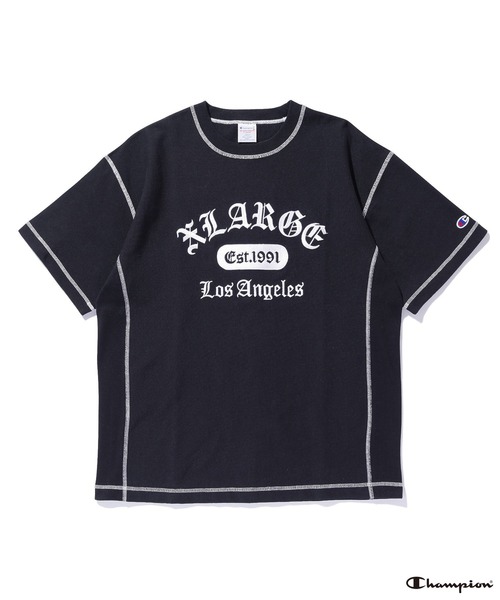 XLARGE×Champion REVERSE WEAVE STICHED S/S TEE（Tシャツ