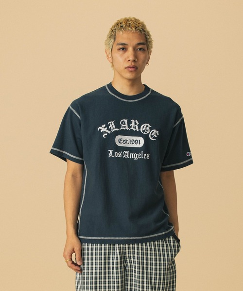 限定コラボ★XLARGE×Champion REVERSE WEAVE ステッチＴシャツ エクストララージ XLARGE チャンピオン リバースウィーブ