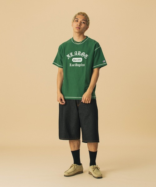 XLARGE×Champion REVERSE WEAVE STICHED S/S TEE（Tシャツ