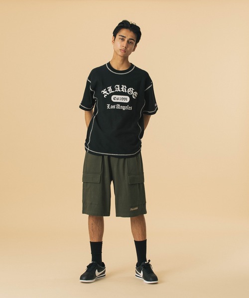 値下げ可能★XLARGE×Champion コラボSTICHED セットアップ XLARGE】XLARGE×Champion REVERSE WEAVE HALF ZIP PULLOVER