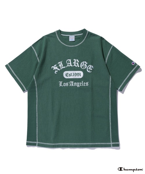 限定コラボ★XLARGE×Champion REVERSE WEAVE ステッチＴシャツ XLARGE×Champion REVERSE WEAVE STICHED S/S TEE（Tシャツ