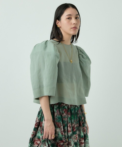 Chaos（カオス）の「Chaos(カオス)/キャロルブラウス（シャツ/ブラウス・レディース・グリーン/ブラック・FREE）」の4枚目の写真