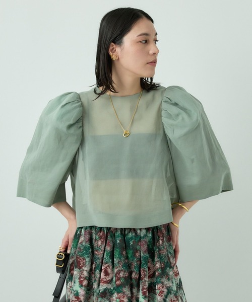 Chaos（カオス）の「Chaos(カオス)/キャロルブラウス（シャツ/ブラウス・レディース・グリーン/ブラック・FREE）」の7枚目の写真