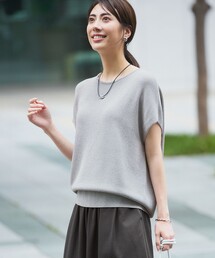 ニジュウサンク ニット トップス 七分袖 ボートネック セーター レディース 38サイズ ベージュ 23区 ニジュウサンク ニット トップス 七分袖 ボートネック セーター